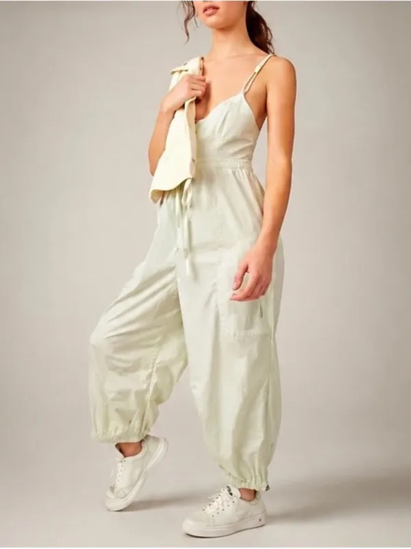 NWT FP Movement Down to Earth Onesie Jumpsuit in Summermist Light Green Small - Image 5