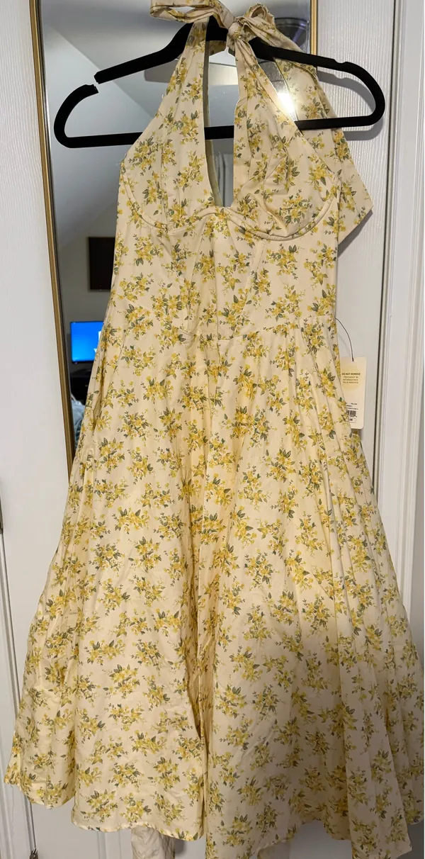 American Threads Alice Floral Halter Midi Dress - Image 4