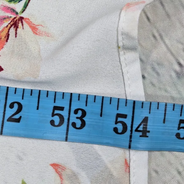 LUSH White Floral High Low Halter Maxi Dress Small DR95222P-006‎ Ruffle Neck - Image 8