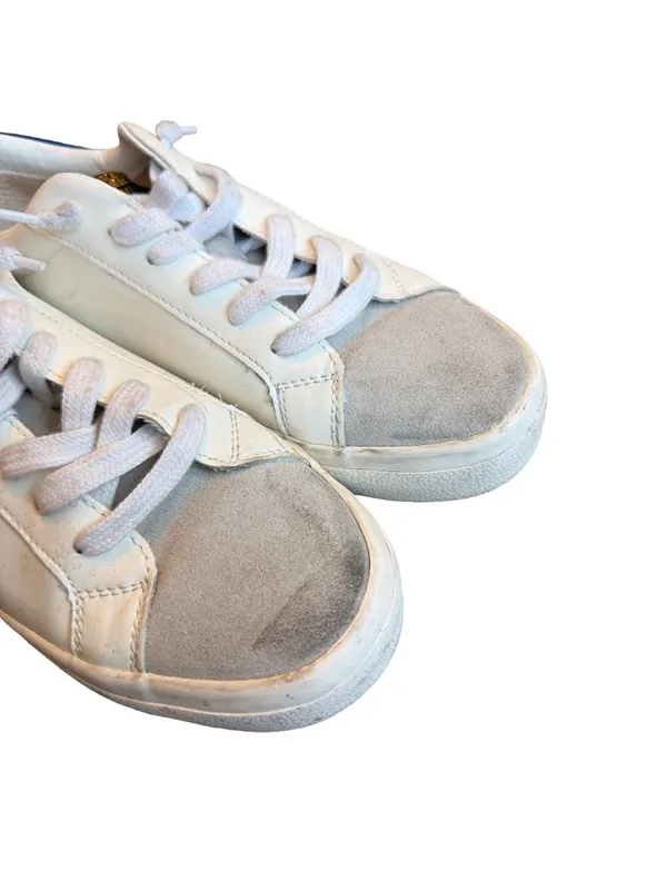 Vintage Havana White Blue Star Suede Toe Cap Leather Sneakers Low Size 8 Women's - Image 7