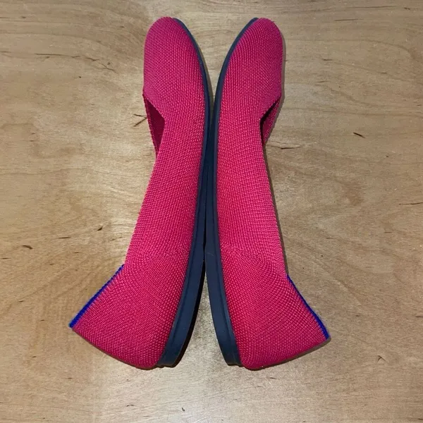 Rothy's Womens The Flat Round Toe Cherry Scooter Ballet Flats Shoes Red Size‎ 7 - Image 5