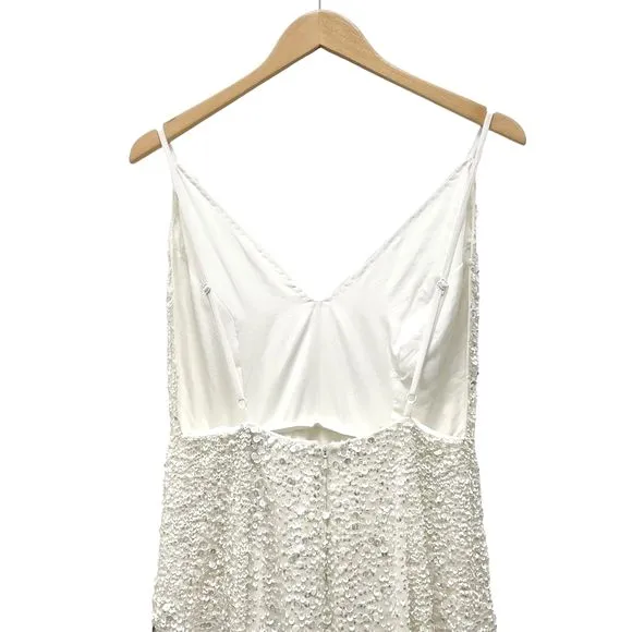 NWT ASOS Ivory Sequined Beaded Josie Backless Cami Maxi Wedding Dress Size 6 NEW - Image 7