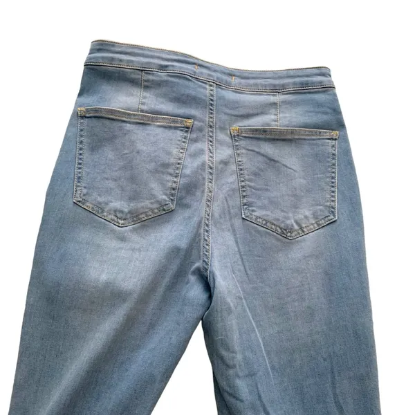 Free people just float on flare jeans stretch denim jeggings western bohemian - Image 9