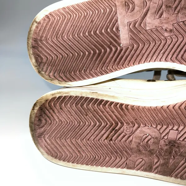 P448 White Leather Sneakers with Beige Accents - Image 11