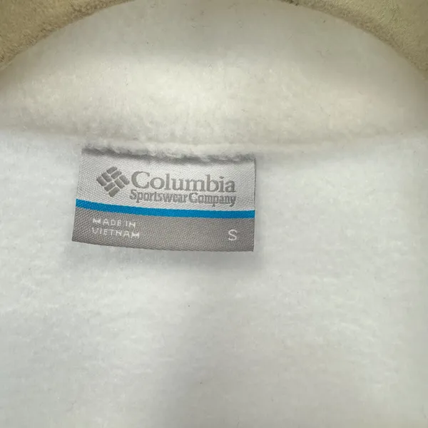 Columbia Benton Springs White Full Zip Fleece Jacket WL6439 Small Gorpcore - Image 6
