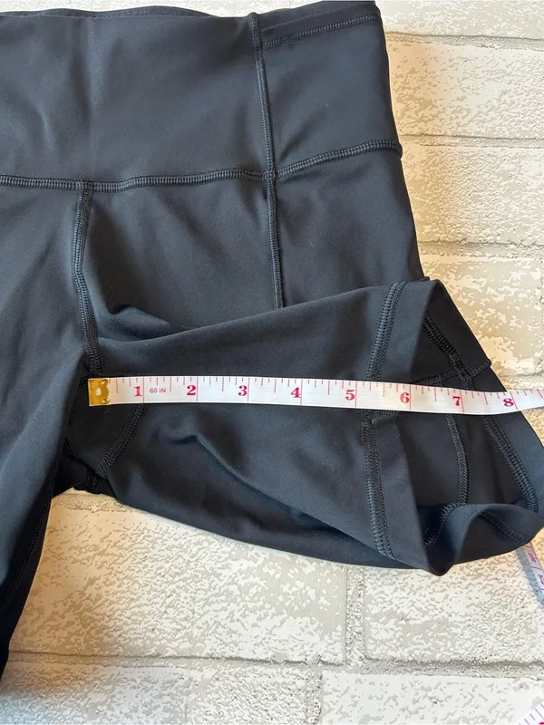 Lululemon Fast and Free High Rise Shorts Black Performance Bike Shorts Size 4 - Image 7