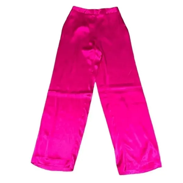 Zara Pink Satin Effect Dress Pants(Size Small) - Image 3