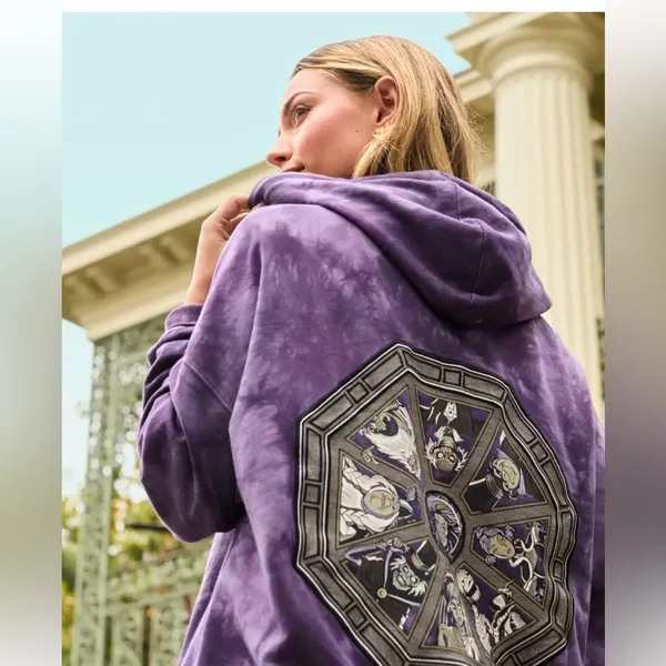 Nwt DisneyParks The Haunted Mansion Tie-Dye Zip Hoodie - Image 6
