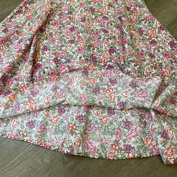 Old Navy Short Sleeve Fit & Flare Dress Sweetheart Neck Pink Ditzy Floral ~ Sz M - Image 4