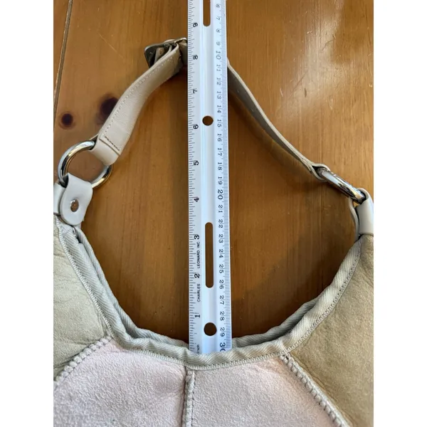 UGG Bag Purse Shoulder Handbag Pink‎ Tan Suede Shearling Malibu Boho Handbag - Image 11
