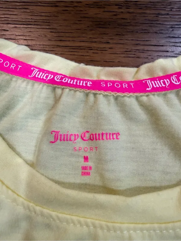 Juicy Couture Yellow Tank with Pink Logo Trim - Image 4