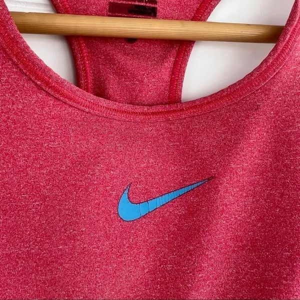 Nike Pro Sports Bra Size S‎ Pink Heathered Dri-FIT Racerback Medium Support - Image 4