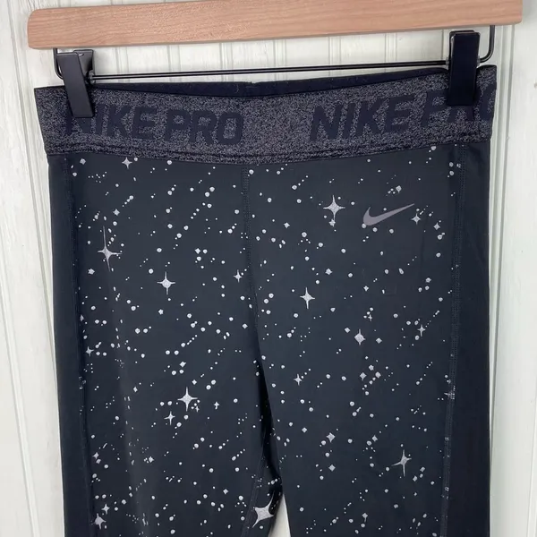 Nike Pro Dri-Fit Starry Night Metallic Print Training Tights Legging Size Medium - Image 4