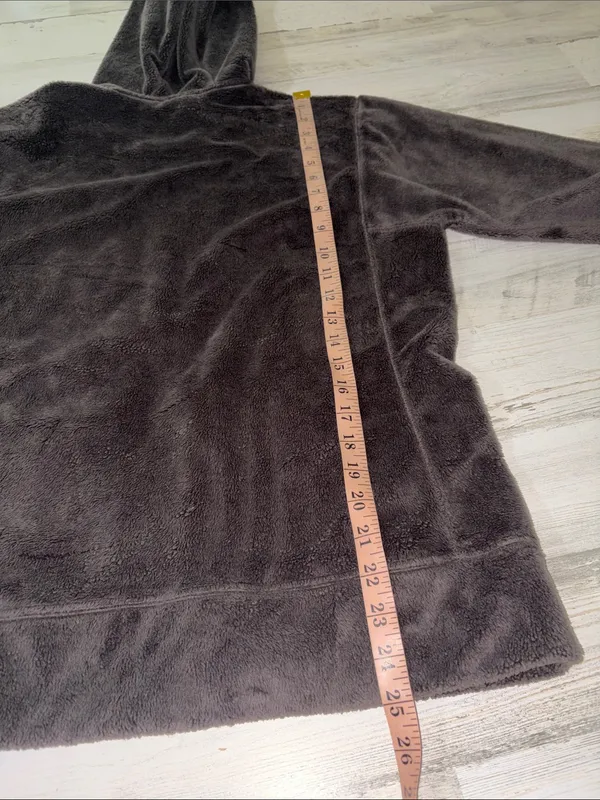 Patagonia Chocolate Brown Plush Fleece Hooded Jacket Size Large - Image 6