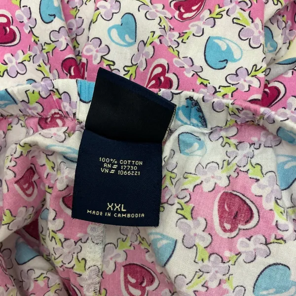 Nick & Nora Hearts Floral Pajama Pants XXL Cotton Y2K Sleepwear Cozy Cottagecore - Image 5