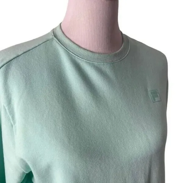 Fila Womens French Terry Crewneck Sweatshirt Size S Pastel Mint Green Pullover - Image 5
