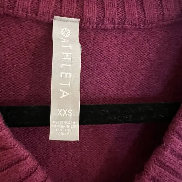 Athleta‎ Womens Sweater XXS Wool Cashmere Blend Oversized - Image 3