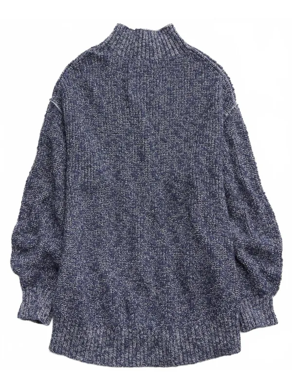 AE Aerie Hits The Spot Mockneck Sweater American Eagle NWT Blue Fresh Bright Sm - Image 3