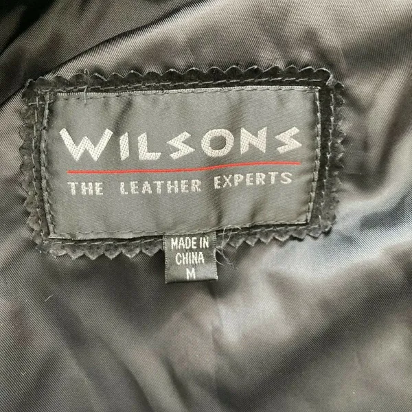 80s Vintage Wilsons Leather‎ Womens Black Moto Suede Jacket Retro Glam Rock - M - Image 7