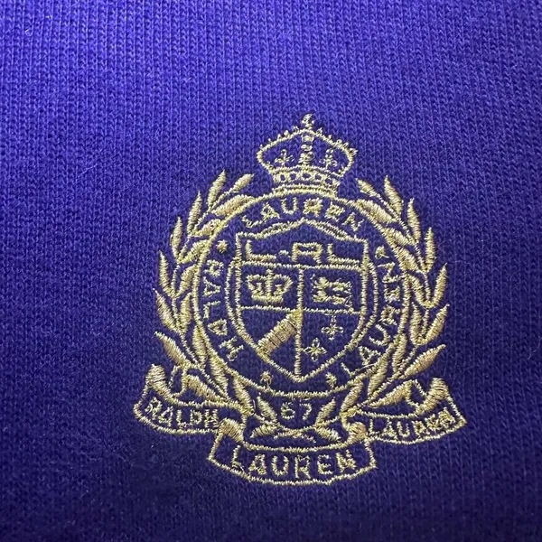 100% cotton vintage Ralph Lauren active purple zipper hooded sweater‎ size small - Image 3