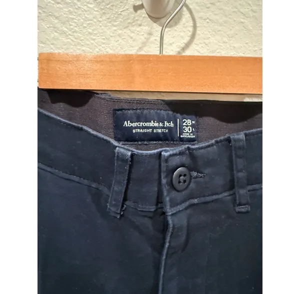 ABERCROMBIE AND FITCH Straight Stretch Navy Blue Pockets Pants - Image 2