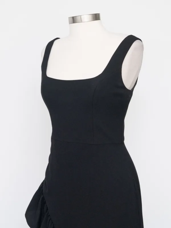 Dress the Population‎ - Charlene Asymmetrical Ruffle Mermaid Gown - Image 8