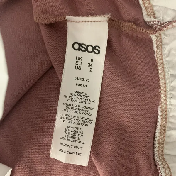 ASOS Top 2 Short Sleeve Small Pink Twofer Layered Casual Minimalist Chic - Image 7
