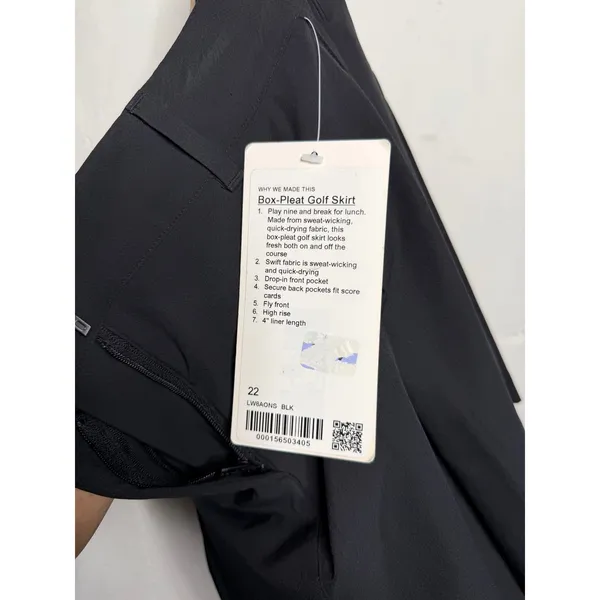 NEW Lululemon Box Pleat Golf Skort Black Size 2 / 22 - Image 9