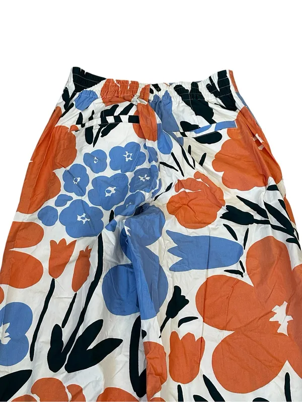 Marimekko x Uniqlo Wide Leg Pants High Waist Retro Abstract Floral Scandi-Chic - Image 4