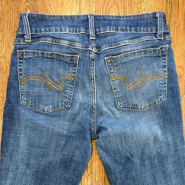 Wrangler Bootcut blue‎ Jeans Medium Wash Stretch Denim Womens 30x32 y2k western - Image 7