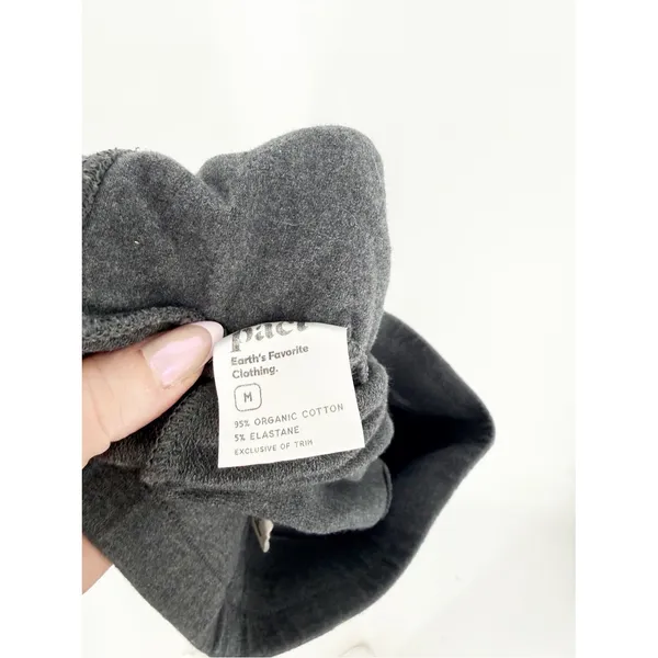 PACT Organic Cotton Cinched Tapered Leg Joggers Women's‎ M Gray Athleisure - Image 7