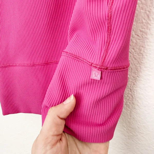 [Lululemon] Sonic Pink Power Pivot Ribbed Reversible Cropped Workout Tank Size 2 - Image 9