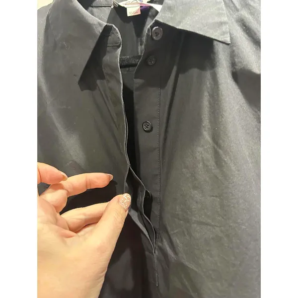 COS Black Short Sleeve Shirt Dress with PocketsSz EU36 - Image 2