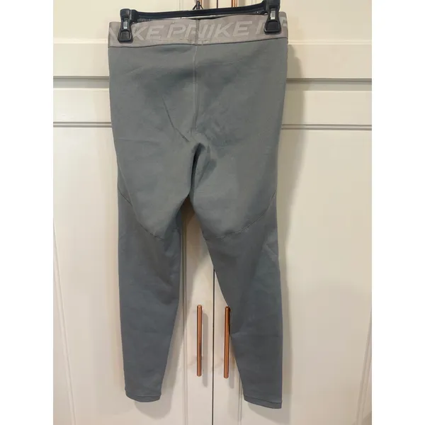 Nike Pro Dri-FIT Womens Grey Athletic Training Leggings Size Medium Tights - Image 5
