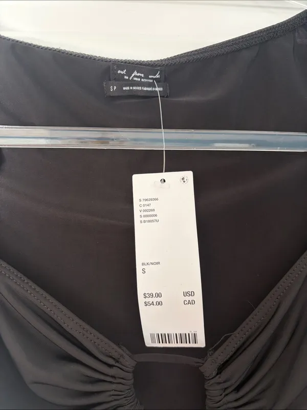 NWT Out From Under for Urban Outfitters Black Short-Sleeve Bodysuit Size Small - Image 3