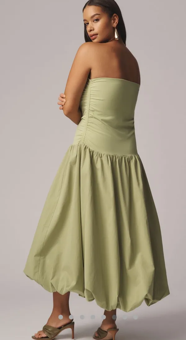 Anthropologie Mare Mare Strapless drop waist midi dress - Image 5