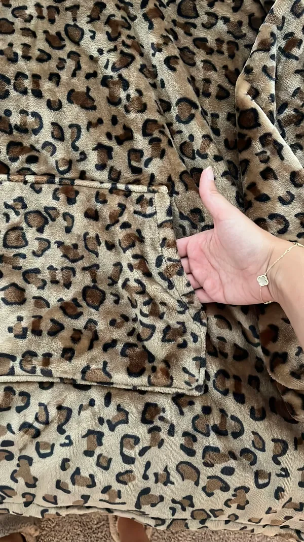 Cheetah Print Snuggy Brown Size L - Image 3