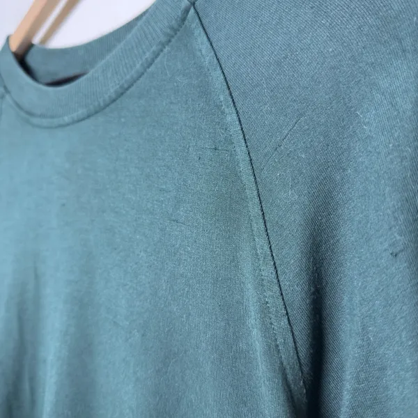 LAKE Women Pajama Top Small Green Modal Long Sleeve Raglan Sweatshirt‎ Lounge - Image 3