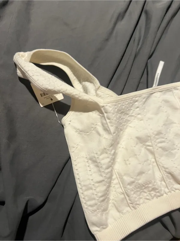 NWT Anthropologie ivory crop top xxs/xs - Image 4