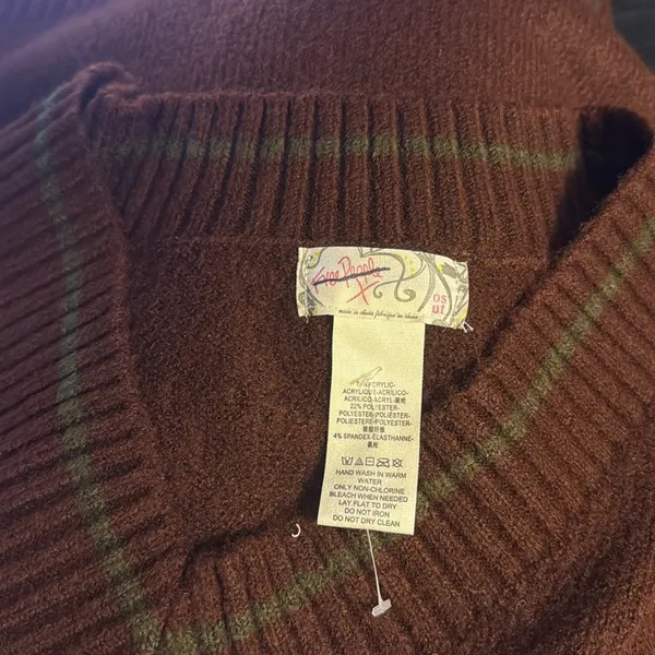 NWOT FREE PEOPLE All Star Stripe Poncho One Size - Image 6