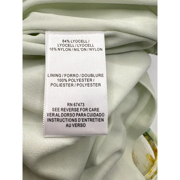 Taylor Floral Tiered Smock Dress Small‎ Cream Yellow Purple Lyocell Coquette NWT - Image 8
