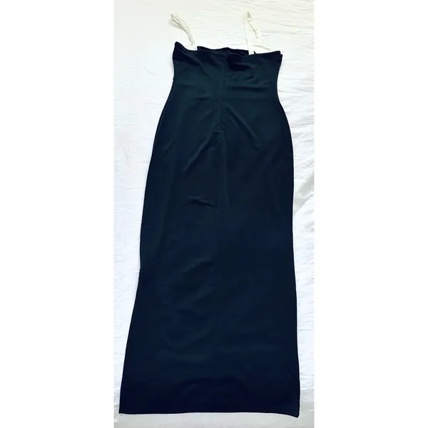 Fisoew Colorblock Maxi Dress with Slit White Size M - Image 6