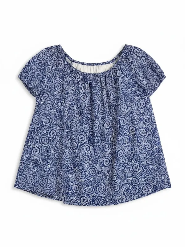 Anthropologie Maeve Mini Swing Dress‎ Blue White Ditsy Floral NWT Small - Image 3