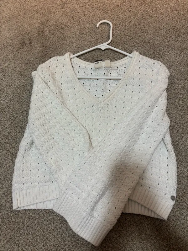 Roxy white sweater knit XS/s - Image 4