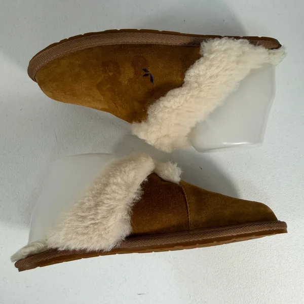 Koolaburra by UGG 8 Scuffette Slippers Mule Suede Faux Fur Lining Chestnut Brown - Image 4