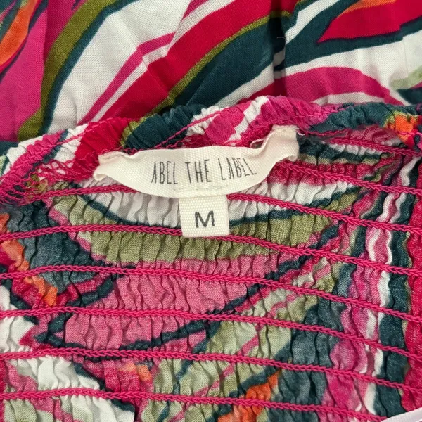Abel The Label Anthropologie Kelissa One Shoulder Maxi Dress‎ Sz M Multicolor - Image 6
