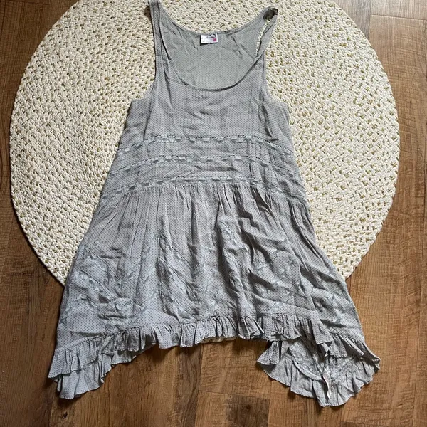 Free Country Free People || Voile and Lace Trapeze Slip dress - Image 2