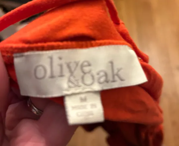 Olive & Oak Orange Flounce Sundress Size Medium  - Image 3