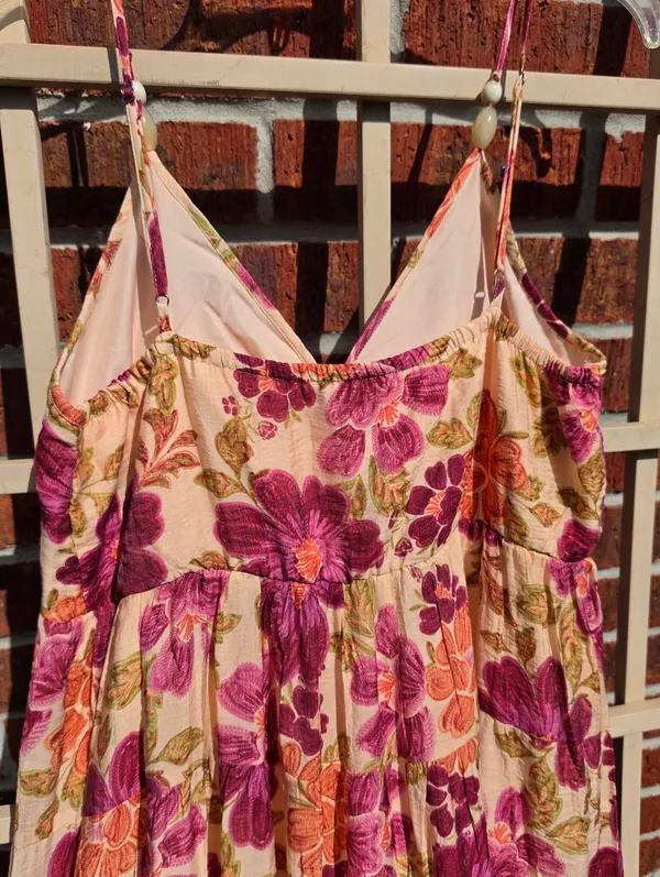 1. STATE Floral Tiered Maxi Dress Mediuml Boho Resort Sundress - Image 8