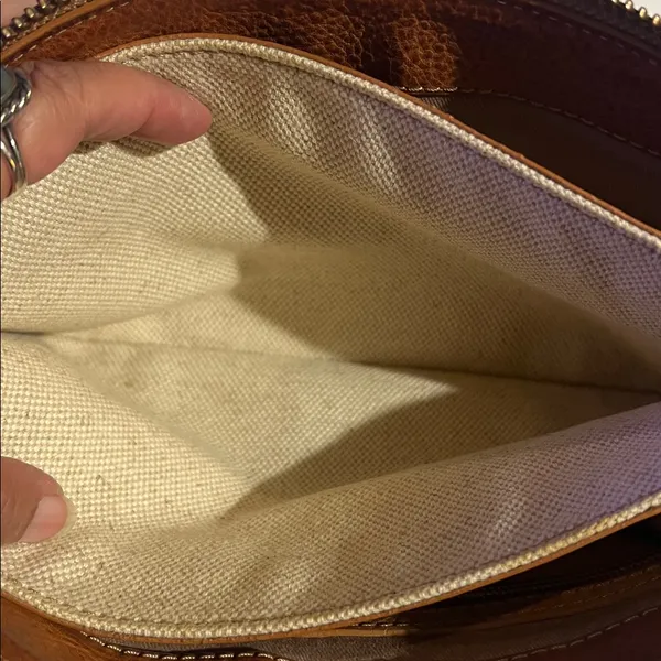Frye leather and canvas multicolored clutch wristlet - Image 11